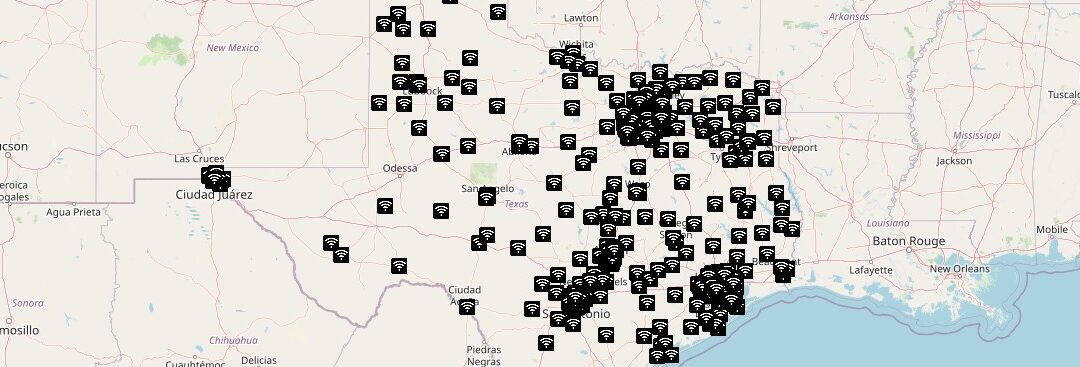 The Texas Free WiFi Map